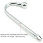 AKStore New Arrival Steel Stainless Anal Hook Fetish Bondage Hook Sex Toys Steel Anal Plug Rope Hook Bondage with Solid Anal Ball Sex Games Unisex Fetish Toy For Lovers(1 Ball)