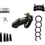 VBJEW Shirt Black/Clear Plastic Male Chastity Device Cock Cage Pê-niš Lock Male Chastity Belt Adult Sexxcv-Toys for Men Pê-niš,CB6000 with Box t-