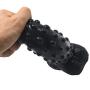 FAAK Silicone Bumpy Dildo G-Spot Novelties Female Masturbator Soft Flexible Adult Toy Cock with Suction Base Waterproof (Black)