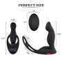 PHANXY® 3 in 1 Remote Controlled Vibrating Prostate Massager/Vibrator with Cock Ring and Ball Loop 9 Speeds G Spot Vibrator Waterproof Anal Sex Toy for Men Women and Couples