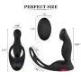 PHANXY® 3 in 1 Remote Controlled Vibrating Prostate Massager/Vibrator with Cock Ring and Ball Loop 9 Speeds G Spot Vibrator Waterproof Anal Sex Toy for Men Women and Couples