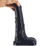 Big Animal Horse Dildo G Spot Stimuating Solid Ribbed Big Cock Size Female Masturbate Sex Toys Fetish Product Couple Flirting (Black)
