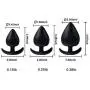 Anal Plug Silicone Butt Plug,Riodong Anal Sex Toys in Black (Three-piece Suit) Anal Plug Silicone Butt Plug,Riodong Anal Sex Toys in Black (Three-piece Suit)