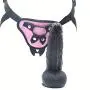 MXYLYM9 Strǎpǒn Dǒngs, Such As A Raw Glans Penis Simulation Big Head Health Bendable Suction Cup Base PVC+ Artificial Leather Pants (L:23cm, W: 5.5cm) Black