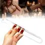 Female Masturbation Huge Faux Crystal Glass Butt Plug Dildo Rod Massage Stick - 4 cm