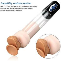 SANNUYA Hands Free Silicone Pleasure Toy LCD Display Pênňis Pump Vacuum Enlargement Bigger Adult Men Pump, Toys for Adult Men Relax Massage Wand