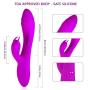 Portable Design Waterproof Wand Massager - 12 Speed Vibration Mode USB Cable Rechargeable - for Bedroom, Bathroom, Garden, Beach, Terrace, Party (Purple)