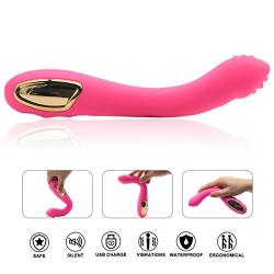 Silent Waterproof USB Chargeable Vibrator Wireless Cordless Portable Small Size Handheld Powerful Massage for Patio,Bedroom, Garden, Gate, Yard, Parties, Wedding (Deep Pink)