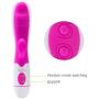 Generita 30-Speed Vibrating Silicone Vibrator Waterproof Personal Dual Vibration Portable Home Personal Fitness Massage Cordless Electric Purple Rose + Invisible Bra Kit