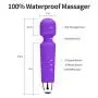 Rechargeable Personal Wand Massager, Compact Power Wand Massager, 20x Multi-Speed Vibrations (Purple) Rechargeable Personal Wand Massager, Compact Power Wand Massager, 20x Multi-Speed Vibrations (Purple)