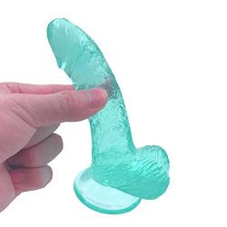 JSCRlove 6 Inch Clear Díldɔ Toys Body Safe Soft PVC Tool with Suction Cup for Hand-Free Play Women Sweater