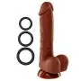 Cloud 9 Novelties Premium 7 Inch Pro Sensual Realistic Silicone Dildo with Bonus Cock Rings 3 Piece, Brown Cloud 9 Novelties Premium 7 Inch Pro Sensual Realistic Silicone Dildo with Bonus Cock Rings 3 Piece, Brown