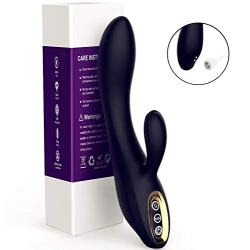 Waterproof G Spot Rabbit Dildo Vibrator-Pelepas Dual Motors Rechargable Medical Silicone 7 Vibration Patterns Clitoris Vagina Stimulator Massager Adult Sex Toys for Women