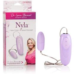 Dr. Laura Berman Intimate Basics Nyla - 8-Speed Bullet Vibrator - Pocket Adult Toys for Couples - Wired Vibe Egg Massager - Purple