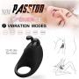 Black G-Spot Pēnisrings Stimulation Toys Sex Products, Sleeve Pēnisring Vibration Sex Delay 7 Speed for Men Vibbrantor Pēnis