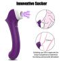 Personal G Spot Vibrator Clitoral Sucking Vibrator, PALOQUETH Waterproof Adult Oral Sex Toys Dildo Vibrator for Women Couples Clit Nipple Stimulation with 5 Powerful Suctions 8 Vibration Modes