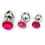 Batyuery 3 Pcs Crystal Amal Plug Round Shaped Base with Jewelry Butt Six Kit for Men Amal Play