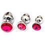 BUBUCAST 3 Pcs Crystal Glass Amal Plug Round Shaped with Jewelry for Men Women