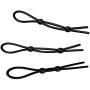 Romi Erection Enhancing Lasso Ring Set Adjustable Penis Tie Sex Toys(3 of Black)