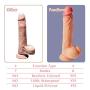 Realistic Vibrating Dildo G-spot Vibrator with Rotation, Recharge Waterproof Telescopic Penis with Suction Cup and Remote Control, Fondlove Vagina and Anal Stimulation Sex Toy for Women and Couple