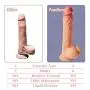 Realistic Vibrating Dildo G-spot Vibrator with Rotation, Recharge Waterproof Telescopic Penis with Suction Cup and Remote Control, Fondlove Vagina and Anal Stimulation Sex Toy for Women and Couple