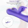Utimi Rabbit vibrator for Women Rechargeable G Spot Vibrator Waterproof Clitoral Stimulator Sex Toy for Couples Purple