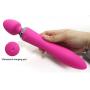 Whisper Quiet and Powerful, The Double Ended Massager boasts 10 Vibration Modes, USB Rechargeable, Waterproof, Wand Therapeutic Massager for Muscle Aches - Sports Recovery (Teal)