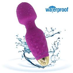 Handheld Waterproof Wand Massager USB Fast Rechargeable 10 Modes Relieve Muscle Pain (purple1)