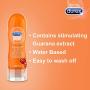 Lubricant, Durex Massage Gel & Personal Lubricant, Durex Massage & Play 2 in 1 Lubricant, 6.76 oz, Intensify with Enhancing Guarana