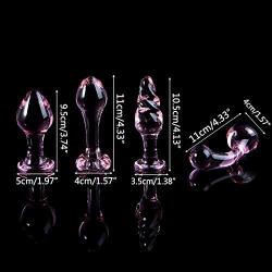 RITER 4 Types Set Crystal Glass Six-Toys Adullt Products G Spotter Amal Plug for Beginners Women Pleasure