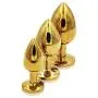 NewMaxer 3PCS Golden Stainless Steel Metal Anal Plug Diamonds Metal Plated Jeweled Sexy Anal Stopper NewMaxer 3PCS Golden Stainless Steel Metal Anal Plug Diamonds Metal Plated Jeweled Sexy Anal Stopper