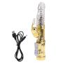 Huluda Big Size Ràbbit Body Msaager - Multi-Speed Rotating Versatility Wand for Women (gold)