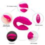 Mini U Shaped Wireless Rechargeable Couple Love Stimulation Wireless Vibrating Toy with Strong Patterns Handsfree USB Waterproof Wand Massager