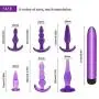 JunRP 7 Pcs/Set Soft Medical Silicone Trainer Kit Anale Pugs Beginner Set for Women and Men - Purple JunRP 7 Pcs/Set Soft Medical Silicone Trainer Kit Anale Pugs Beginner Set for Women and Men - Purple