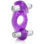 CalExotics Wireless Rockin’ Rabbit - Double Vibrating Bullet - Waterproof Pleasure Ring - Silicone Sex Toy For Couples - Clitoral Massager - Purple