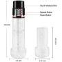 Rechargeable Penis Pump ED Vacuum Pump with 4 Suction Power for Mens Sexual Enhancement, PALOQUETH 2 in 1 Erection Pump with Male Masturbation Sleeve for Oral Sex, 12.3 inch
