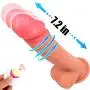 G spot Dildo,Silicone Thrusting Dildo Sex Toy with Strong Suction Cup 8 Rotating and Vibration Modes for G Spot Clitoral Anal Stimulation,Realistic Vibrator Dildo Penis Huge Glans for Unisex