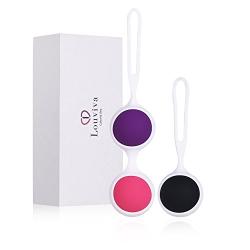 Kegel Balls Ben Wa Balls Exercise Kit Weights Premium Medical Silicone Bladder Control & Pelvic Floor Exercises for Women : Beginners & Advanced  Tightening (2 Piece Set) Louviva