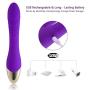 Wireless Handheld Muscle Roller Massage Tool - Relieves Deep Tissue Muscle Soreness and Exercise Recovery (Purple) (Purple Mini)