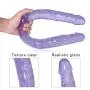 JSCRlove 21.56 Inch Soft-Double Headed Dildɔs Real Feel Skin Body Care Tool with Suction Cup for Hand-Free Play Purple Women Sweater