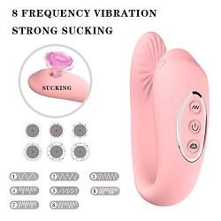 Powerful Wireless Remote Control Rechargeable Mini U Shape Massage, 8-Frequency Clitoris Orgasm Tool Dual Motor Vaginal Anal Sucking Toy