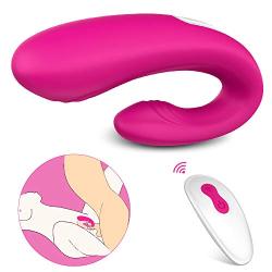 Couples Vibrator with Dual Motors, 9 Powerful Vibration Modes for G Spot Clitoral Stimulation, Waterproof Wireless Vibrator Clitoris Anal Massager Sex Toy for Women or Coulpes