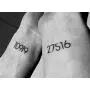 6 Sheets Temporary Tattoo Small Sticker 26 Black Letters Waterproof Number Tatuajes Tattoos Waterproof Tattoo Alphabet