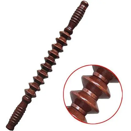 Creation Core 15.7" Wood Massager Roller Stick Bar Wooden 10 Wheels Relief Muscle Soreness Tightness for Fitness Yoga Running Creation Core 15.7" Wood Massager Roller Stick Bar Wooden 10 Wheels Relief Muscle Soreness Tightness for Fitness Yoga Running