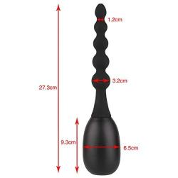 Beauty7 7.5" Beaded Nozzle Vaginal Anal Douche Cleaning Enema Bulb Anus Cleaner Enemator Cleanser Masturbator Men Women SM Sex Toy