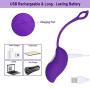 Strongest Waterproof Silicone Massager Ball with Wireless Remote Control - 12 Kinds of Massager Mode - USB Charging - Perfect Match to Help You Relax All The time.(Purple) (Happy-Purple)
