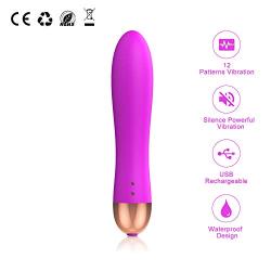 Mini Magic Wand Massager Rechargeable, Mini Massager Wand,Portable Mini Vibrating Massager with 12 Vibration Modes … (Purple)