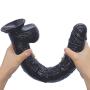 TTQQJJ 17 Inch Lifelike Oversize Personal Body HandsFree with Strong Suction Cup for Female - Black - Eryanghuatan