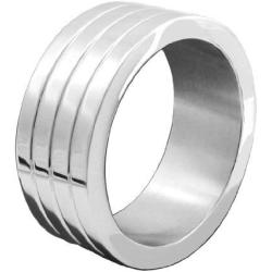 M2M Metal C-ring, Stainless Steel With Grooves, Includes Bag, 1.875, Wide