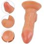 HYLHYL5-F Strǎp ǒn fǒr Lěsbìǎn, Suction Cup Super Huge Box Package 100% Waterproof Meat Color PVC Rod Length: 18cm/7.1in